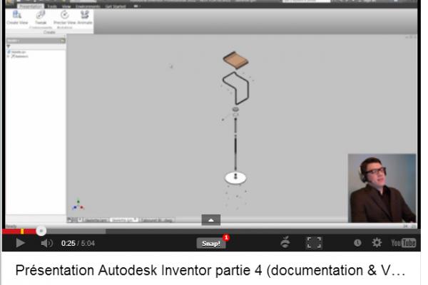 Présentation Autodesk Inventor partie 4 (documentation & Visualisation)
